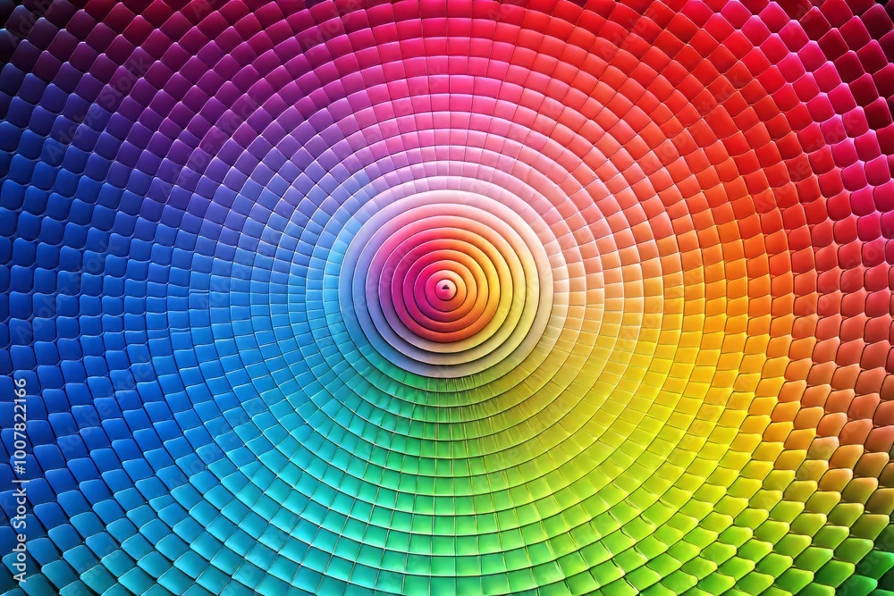 Vibrant spectrum of colors arranged in a circular gradient pattern, showcasing a wide range of hues and saturation Vibrant spectrum of colors arranged in a circular gradient pattern, showcasing a wide range of hues and saturation