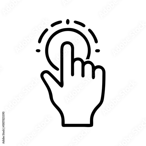 Vector icon of Tarot Oracle's Touch featuring a hand reaching out to a glowing orb
