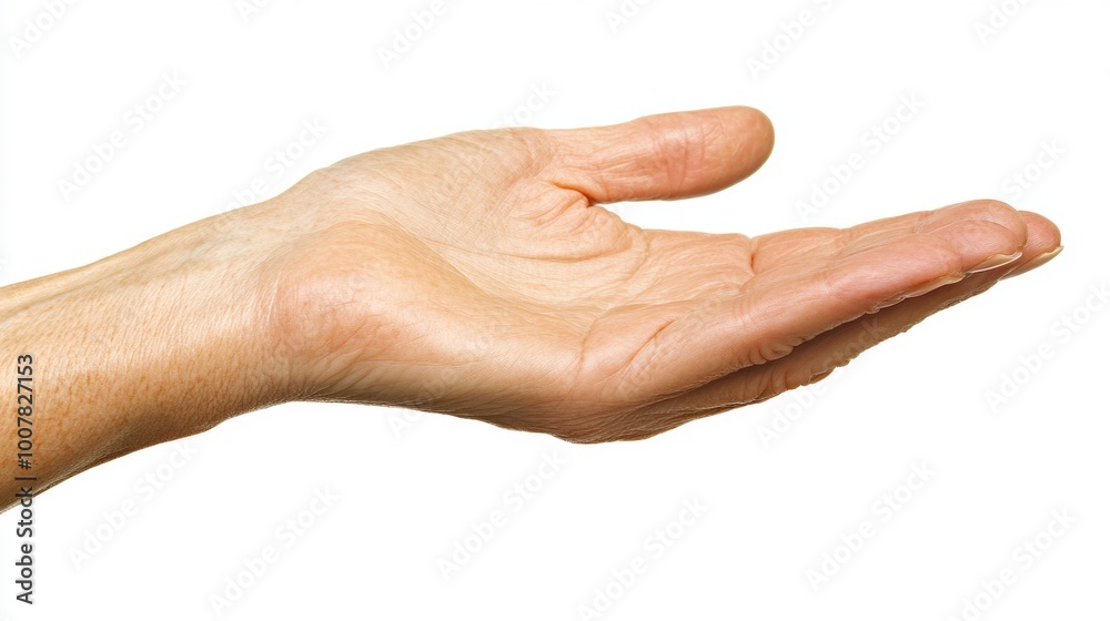 Open Hand Gesture Isolated on White Background Human Hand Palm Reach Out Offer Suppo Open Hand Gesture Isolated on White Background Human Hand Palm Reach Out Offer Suppo