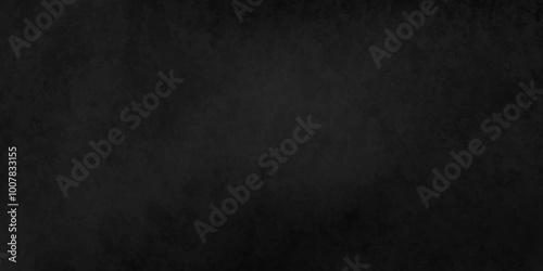 Dark Black background texture, old vintage charcoal black backdrop paper with watercolor. Abstract background with black wall surface, black stucco texture. Black gray satin dark texture luxurious.
