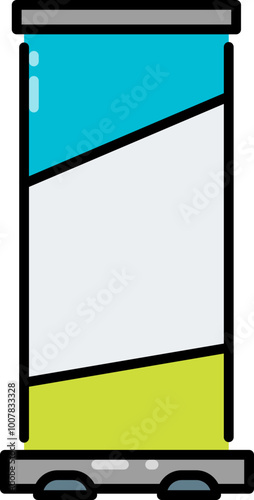 Roll banner line icon