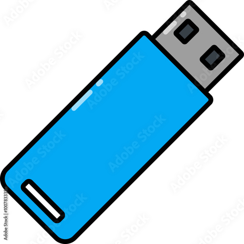 USB flash drive line icon