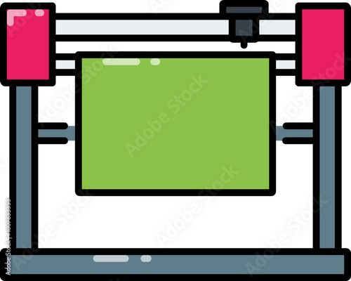 Cutting plotter line icon