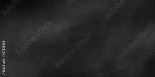 Dark Black background texture, old vintage charcoal black backdrop paper with watercolor. Abstract background with black wall surface, black stucco texture. Black gray satin dark texture luxurious.