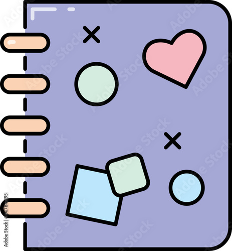 Scrap book line icon
