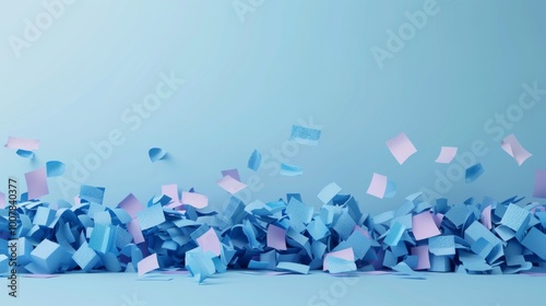 Minimalist 3D Shredded Paper Background