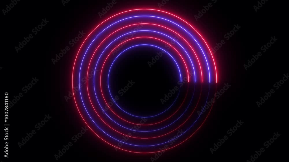 neon colorful circle animation video on black background .circle frame Loop and glowing. neon colorful circle animation video on black background .circle frame Loop and glowing.