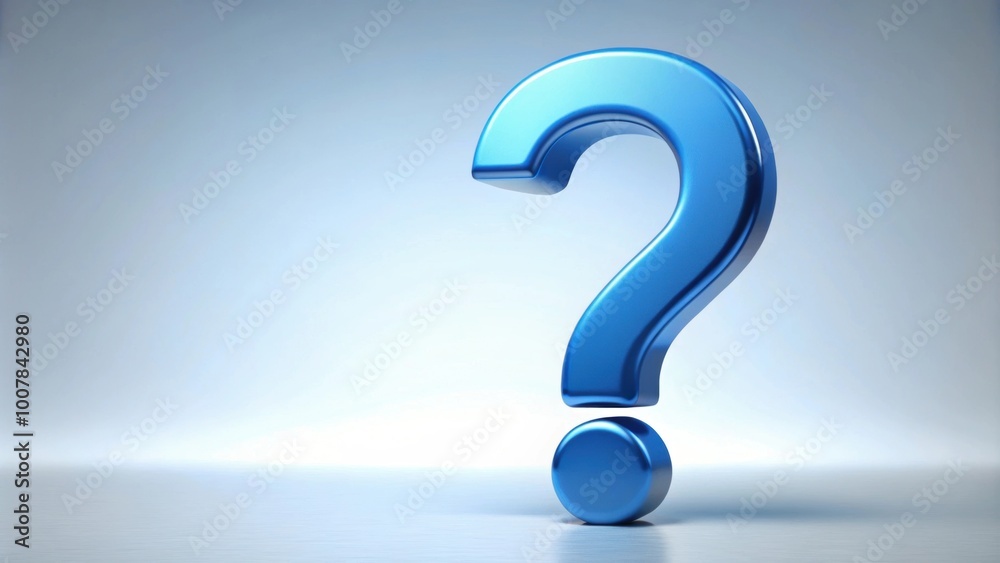 Blue question mark rendering, blue, question mark, large,render,symbol, uncertainty, confusion, concept, abstract