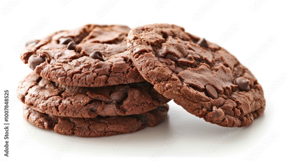 A stack of chocolate chip cookies A stack of chocolate chip cookies