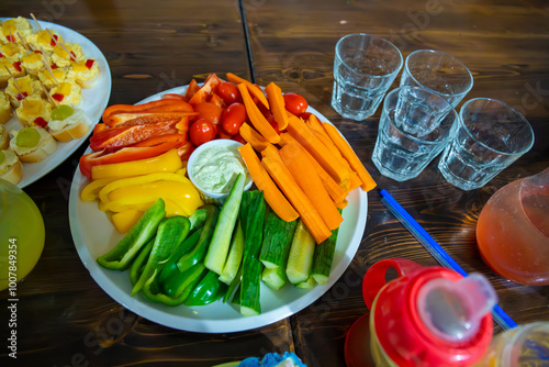 Food and snacks on the table