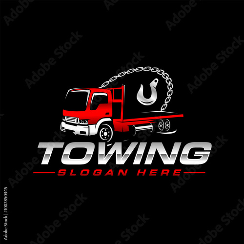 towing car logo template Crane Service