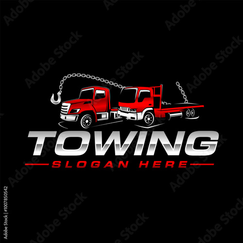 towing car logo template Crane Service template