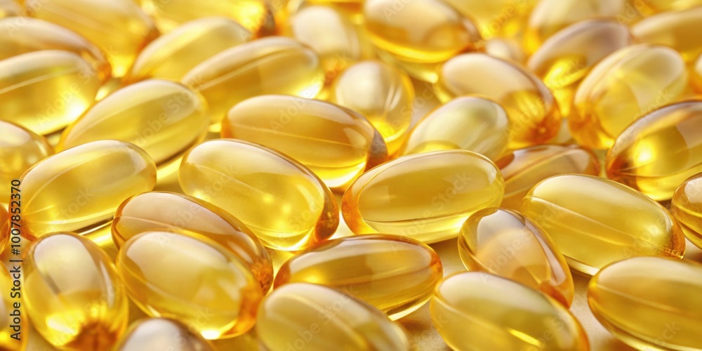 Close up of yellow softgel translucent Omega 3 fatty acids capsules for medicinal healing supplements, Omega 3 Close up of yellow softgel translucent Omega 3 fatty acids capsules for medicinal healing supplements, Omega 3
