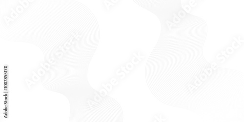 Minimal vector wave digital white gradient blend futuristic technology flow tech transparent line stripe energy connection web music and sound, beautiful dynamic smooth space texture background.