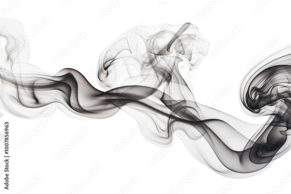 Transparent Smoke Waves Abstract Design - Black and White Transparent Smoke Waves Abstract Design - Black and White