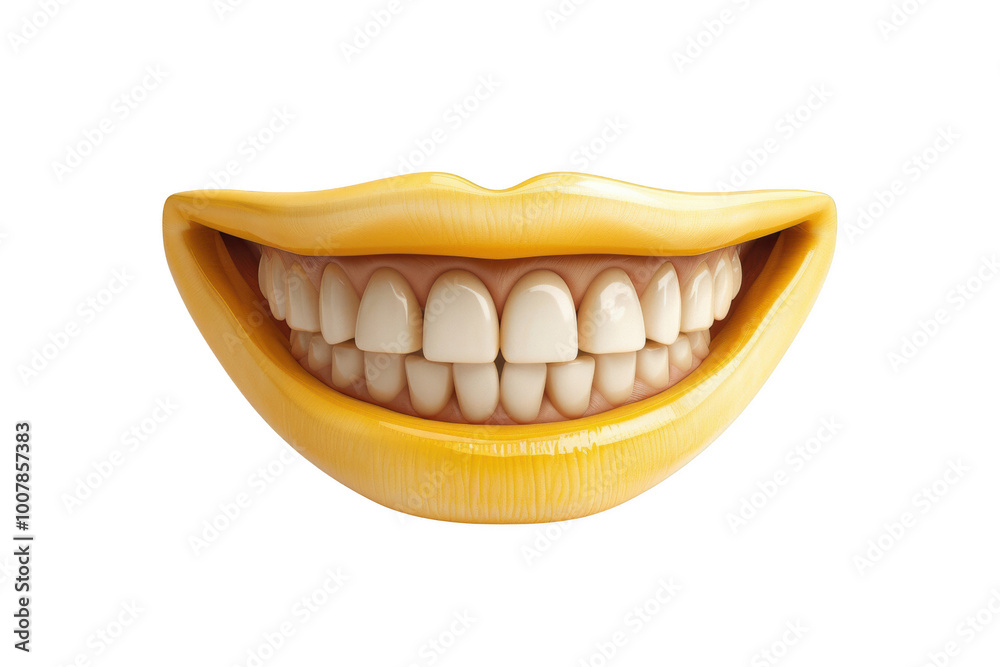 Transparent Yellow Smile 3D Render: A Digital Expression of Joy Transparent Yellow Smile 3D Render: A Digital Expression of Joy