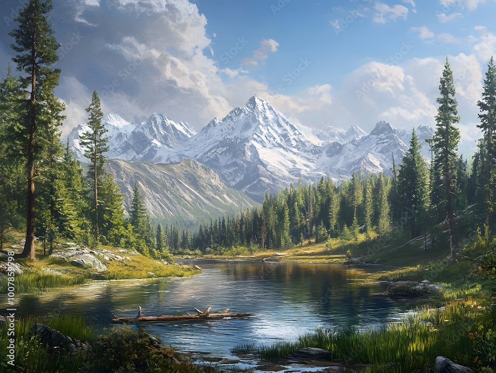 Majestic Mountain Lake Serenity Majestic Mountain Lake Serenity