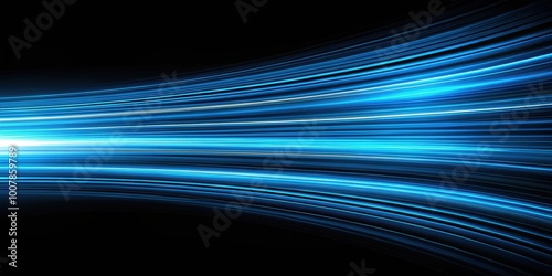 Abstract blue speed lines against a black background, speed lines, abstract, motion, speed, movement, blue, lines
