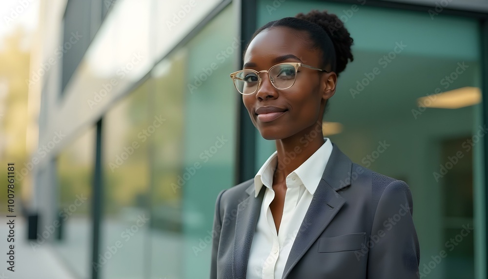 African business woman at city African business woman at city
