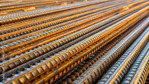 Steel reinforcement bars made of iron for construction projects, steel, reinforcement, bars, iron, construction