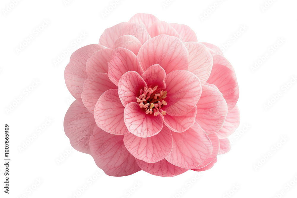 Transparent Pink Camellia Flower on Black Background Transparent Pink Camellia Flower on Black Background