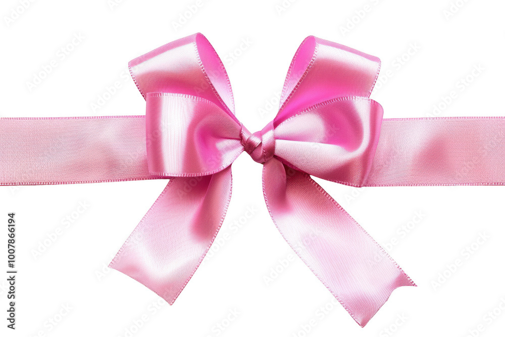 Transparent Pink Satin Ribbon Bow on Black Background Transparent Pink Satin Ribbon Bow on Black Background
