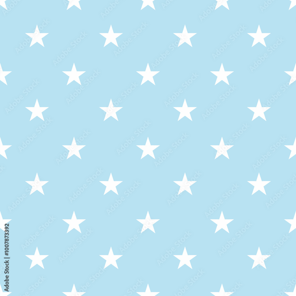 Star Pattern Seamless and timeless baby blue Star Pattern Seamless and timeless baby blue