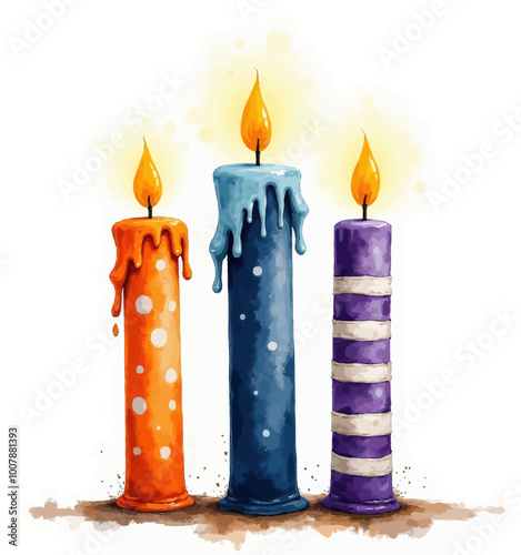 Three Melted Candles 
