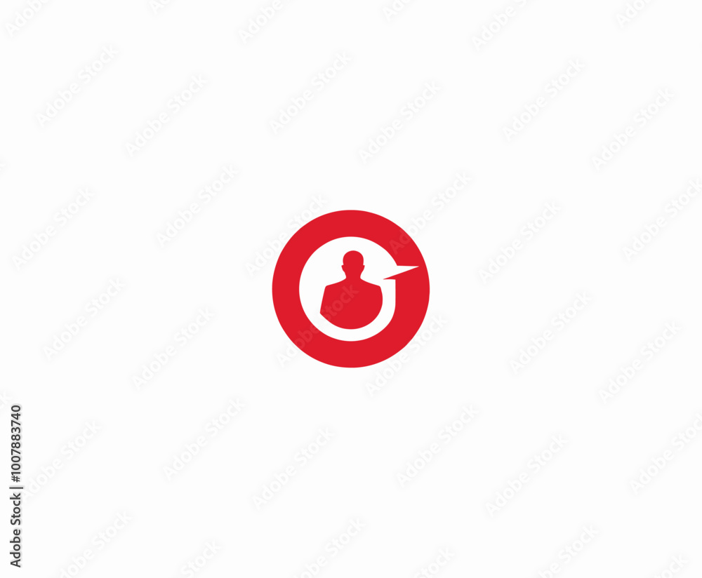 Red Circle with Person and Arrow Logo
Red Circle with Person and Arrow Logo