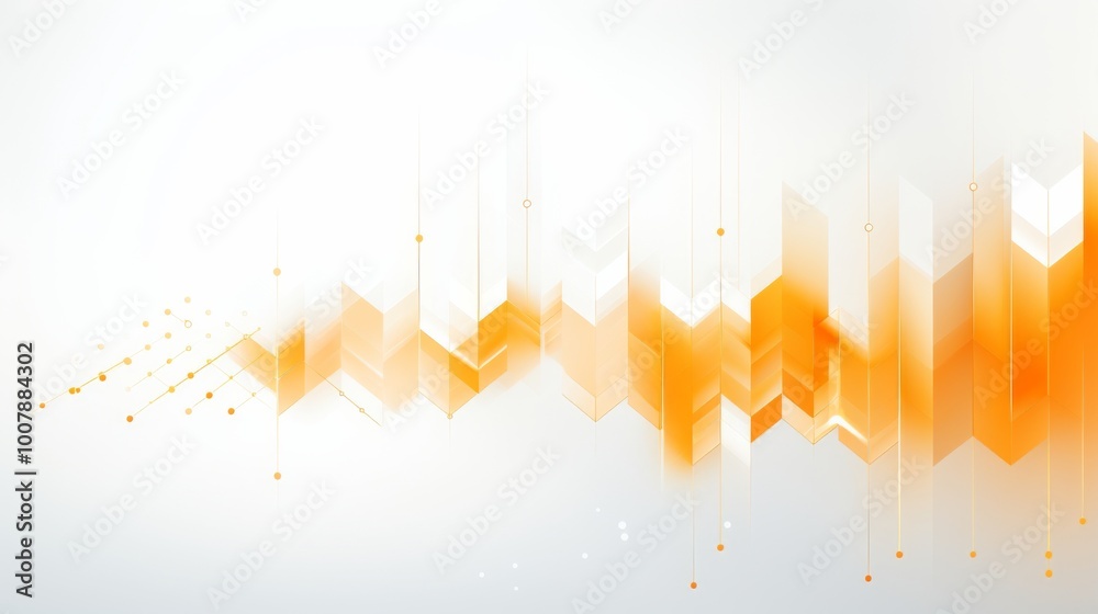 Obraz premium Orange arrows moving forward in a vector illustration with a white and orange color theme symbolize progress and direction