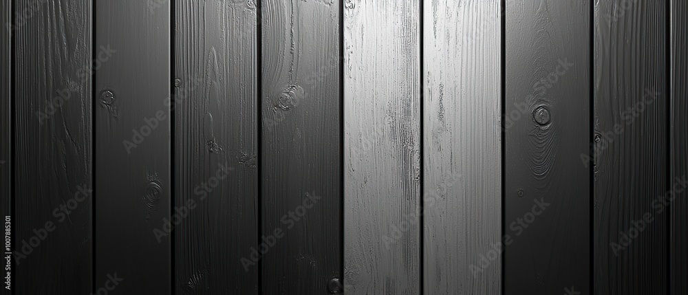 Fototapeta premium Black Wooden Plank Texture Background.