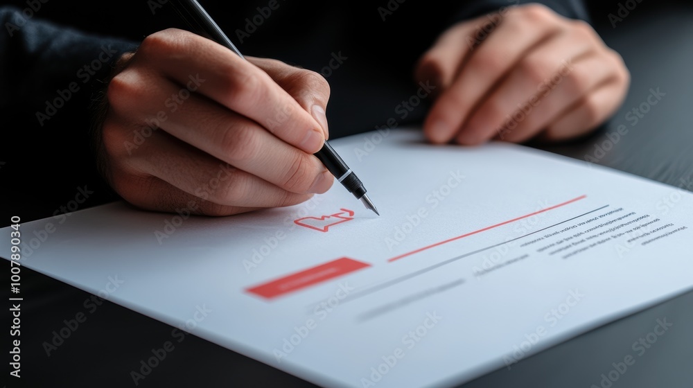 Professional Hand Writing on Document with Logo Professional Hand Writing on Document with Logo