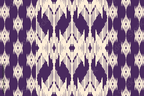 Ethnic Seamless Pattern Ikat geometric Indian style.Tribal ethnic texture. seamless striped pattern in Aztec style.Indian, Gypsy, and African rug. Bohemian.