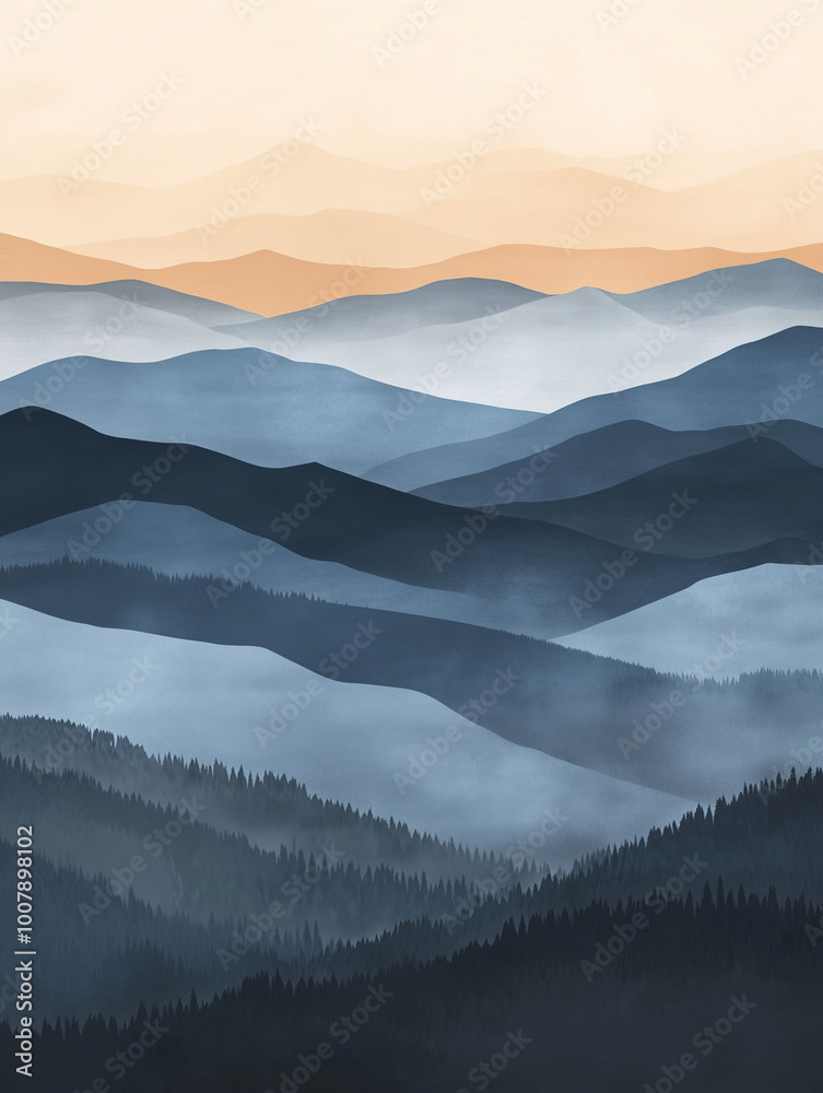 landscape with fog