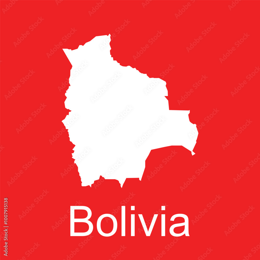 Obraz premium Bolivia country map icon