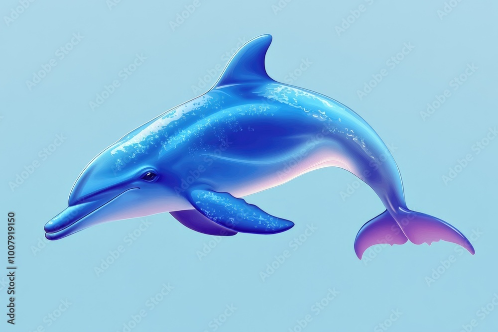 Fototapeta premium Blue Dolphin Jumping