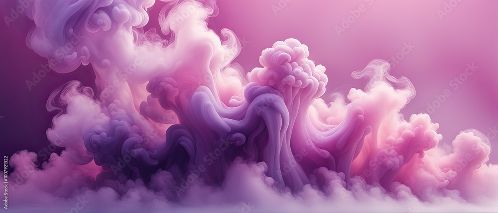 Fototapeta premium Abstract Purple and White Smoke