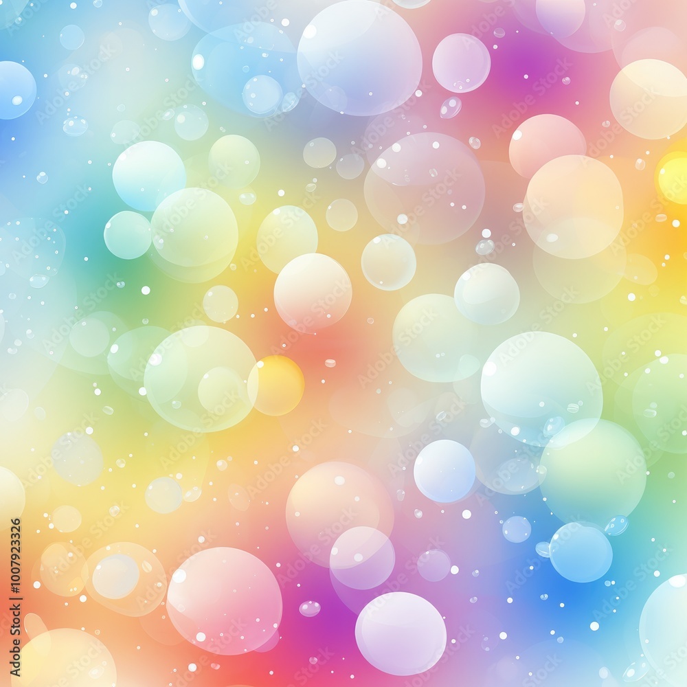 Rainbow colored background with bubbles Rainbow colored background with bubbles