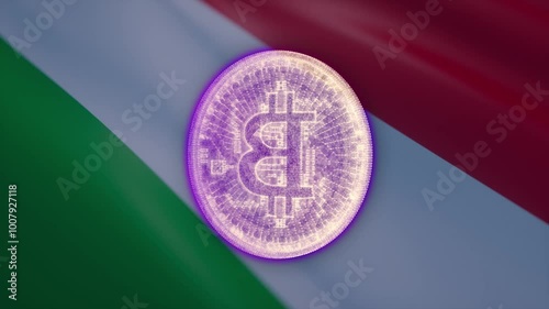 Italian Flag Bitcoin Animation Loop photo