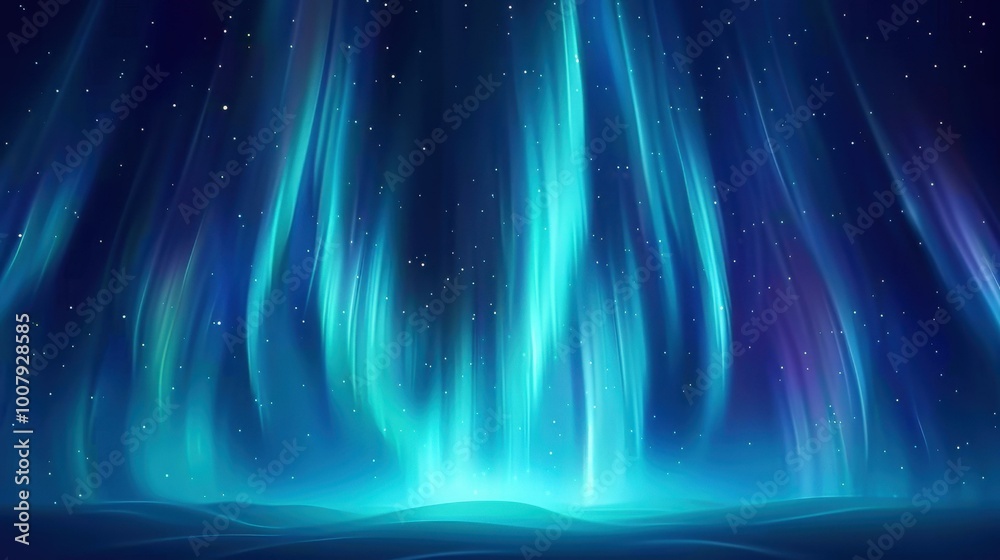 Fototapeta premium Witness the stunning dance of the northern lights painting the night sky in beautiful hues over a snowy Norwegian town.