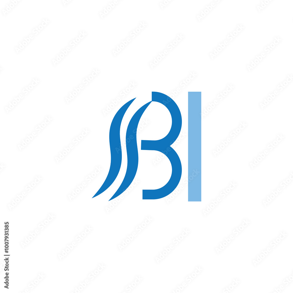 SBI letter initial logo template design abstract illustration vector SBI letter initial logo template design abstract illustration vector