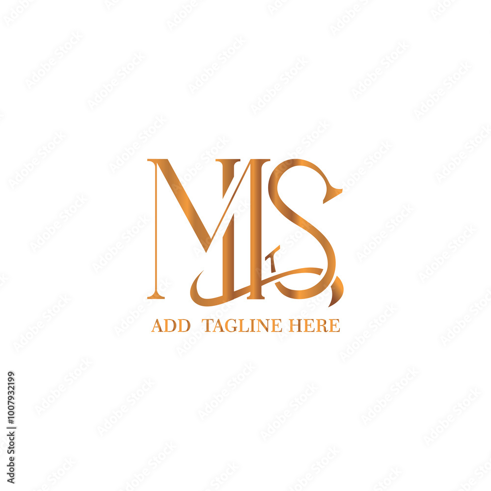 MLS logo initial design abstract vector typography