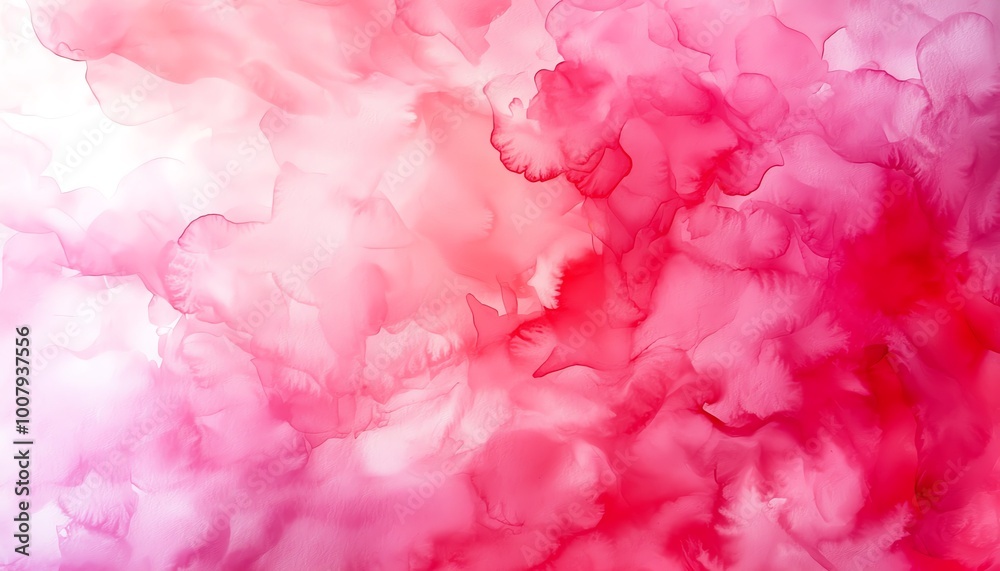 Fototapeta premium Abstract pink watercolor background with soft hues and flowing textures.