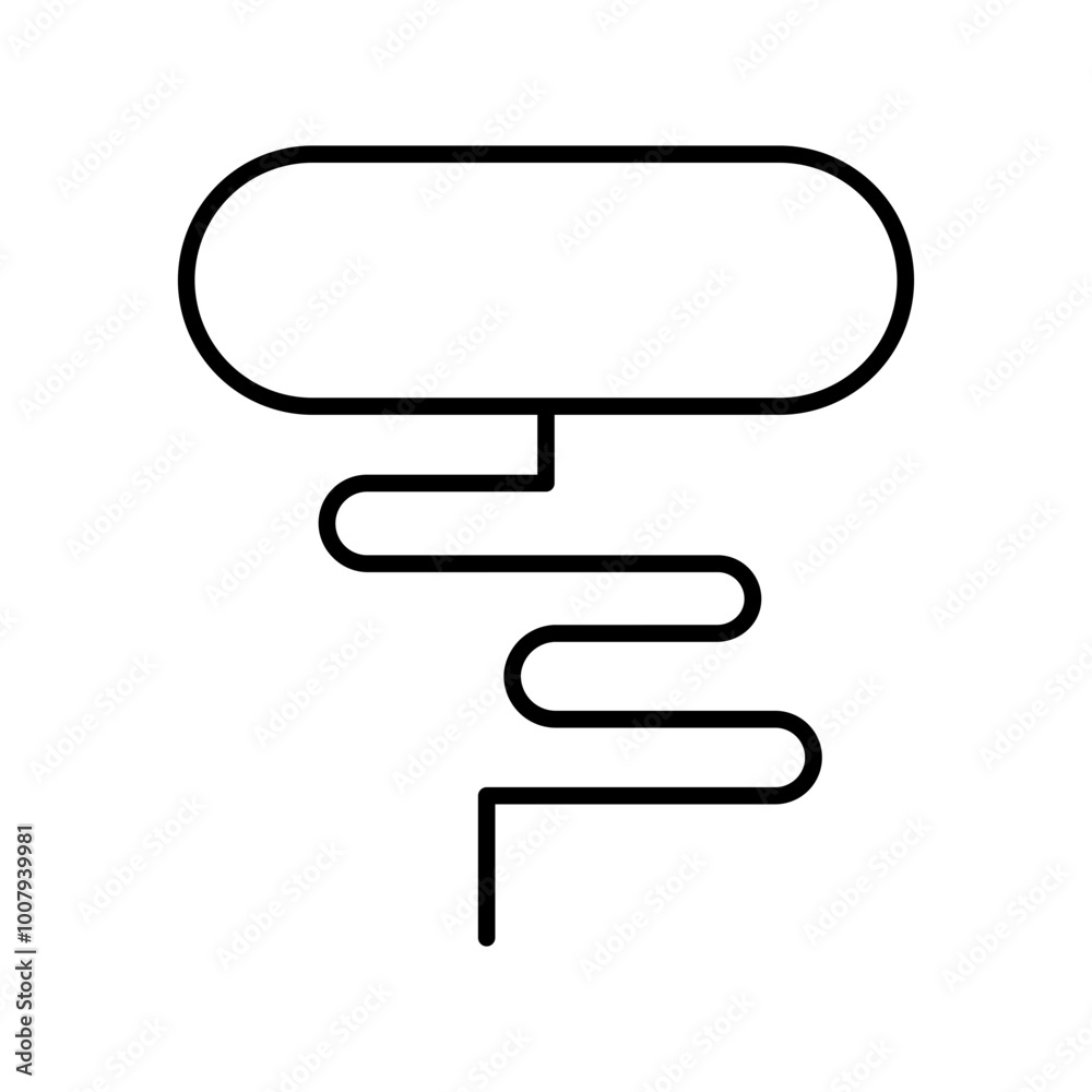 corkscrew line icon corkscrew line icon