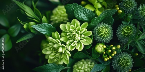 Green flowers bouquet