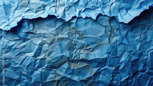 Wallpaper Mural Blue crumpled paper texture Torontodigital.ca