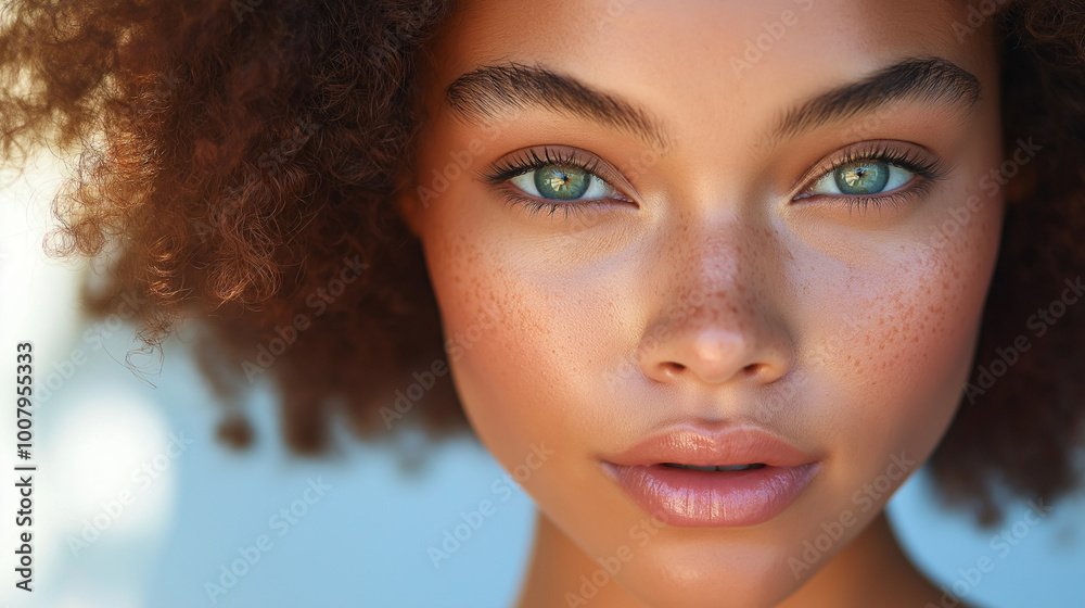Portrait einer Frau mit perfektem Make up dunkle Haut Generative AI Portrait einer Frau mit perfektem Make up dunkle Haut Generative AI