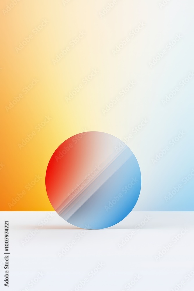 Single, large ellipse with a gradient fill on a blank canvas Single, large ellipse with a gradient fill on a blank canvas