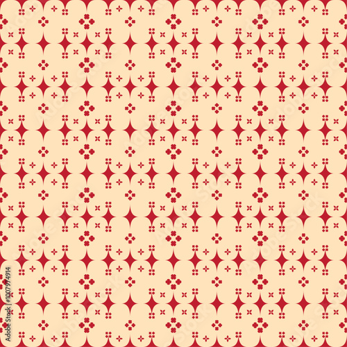 Seamless background created by geometric objects in two tone
