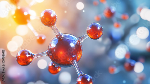  Stock Photo Description (200 characters): 3D rendering of molecular structures and cells, highlighting intricate biological systems. The image symbolizes complexity, connectivity, and innovation in s